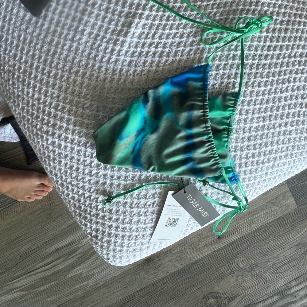 Tiger Mist Vibrant Green and Blue Bikini Bottom